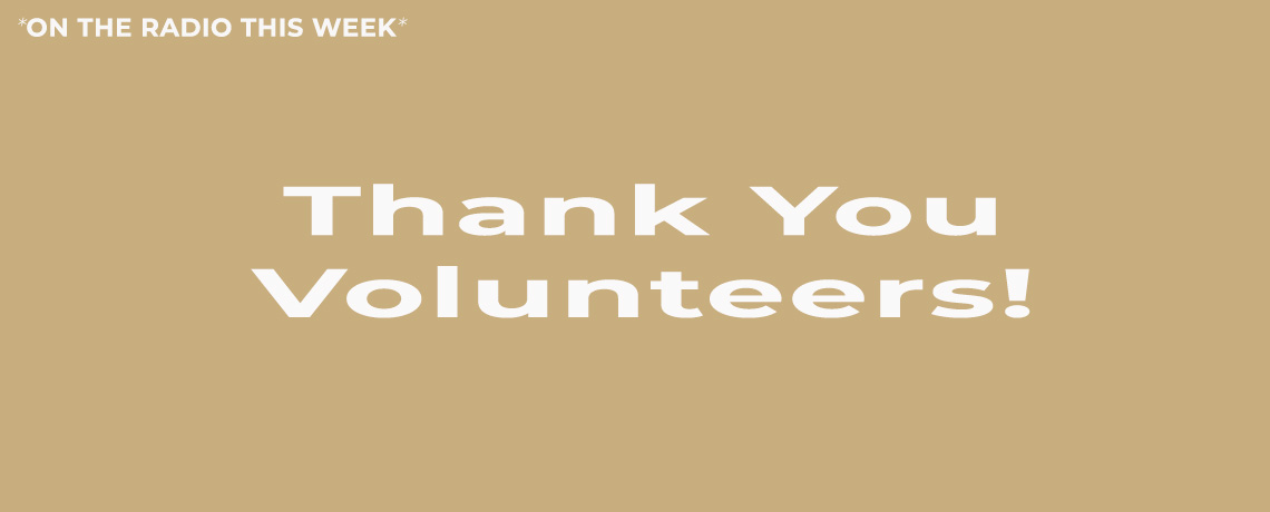 THANK YOU VOLUNTEERS